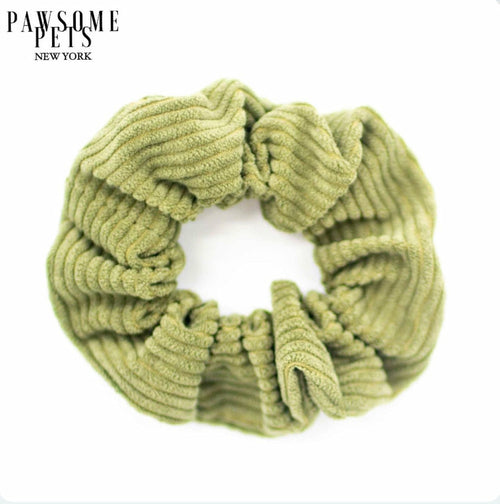 Solea Cotton-Green Scrunchie